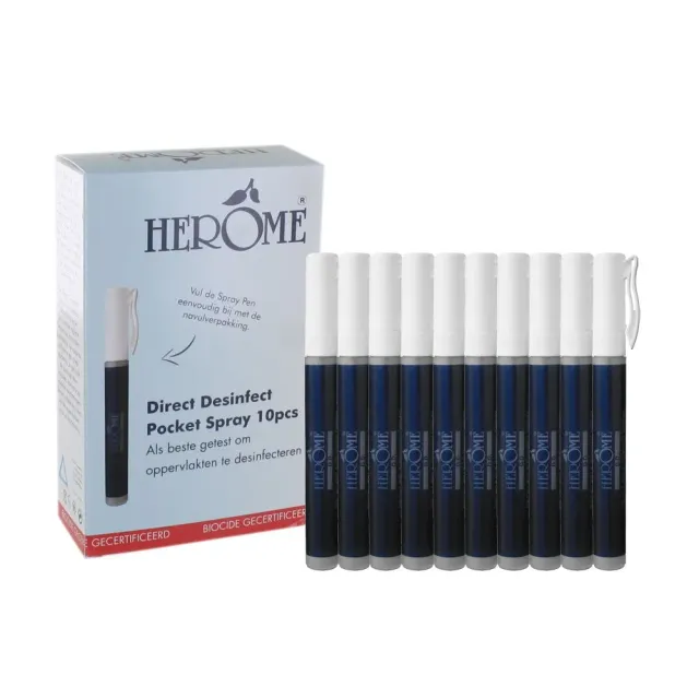 Herôme dezinfekční kapesní sprej 10 x 10 ml plnitelný