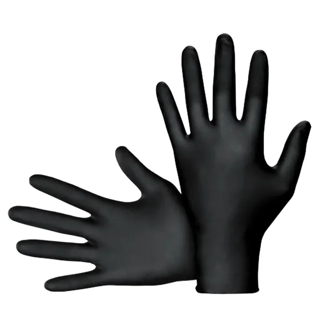 BioSculpture černé nitrilové rukavice 100 ks