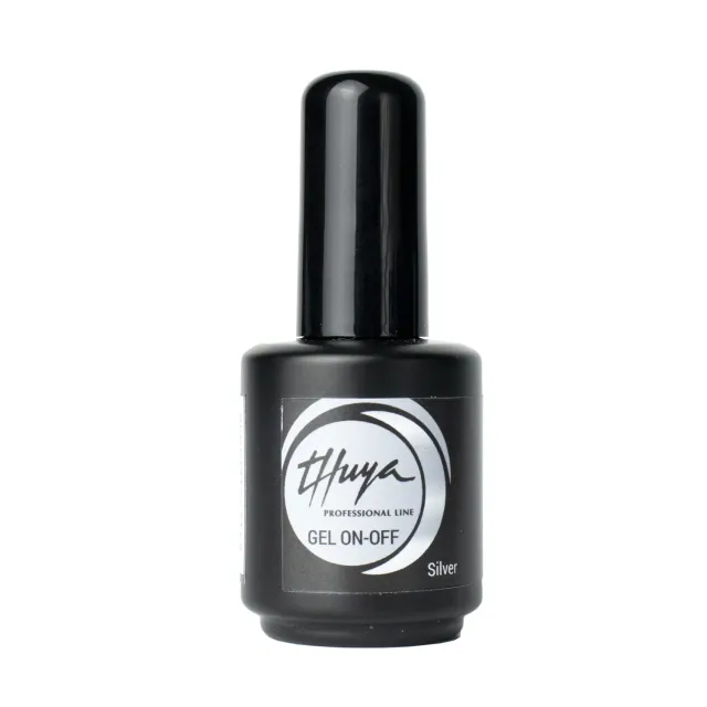 Thuya Gel On-Off Silver gel lak metalický