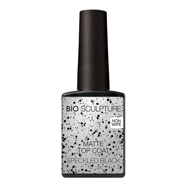 BioSculpture Speckled Black Matte Top Coat matný černý