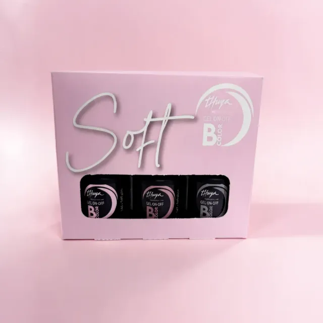 Thuya B-Color Soft sada gel laků 3 ks francouzská