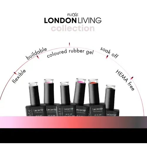 Lecenté Flexe London Living Collection builder gel sada 6ks