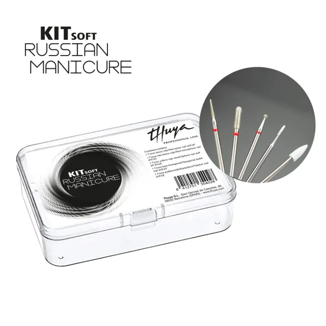 Thuya Nails Soft Russian Manicure Kit frézky 5 ks citlivé