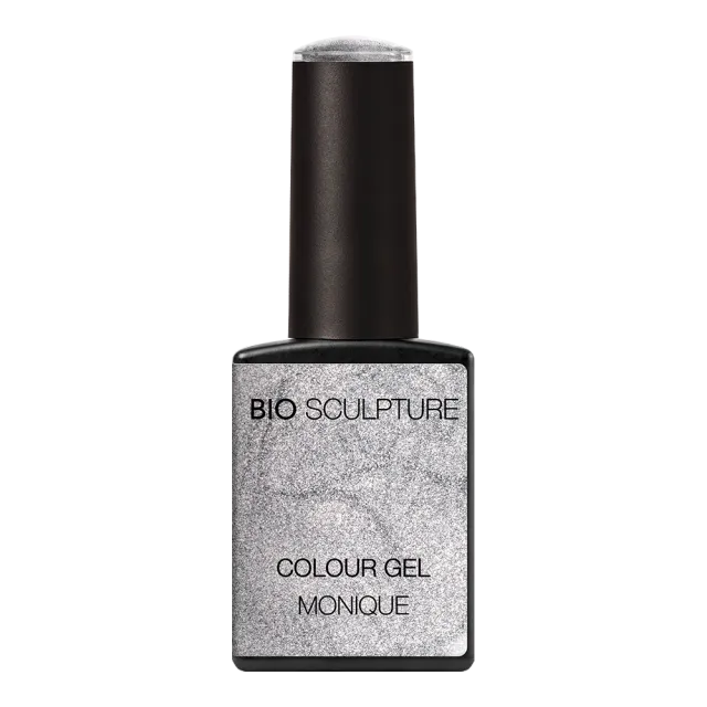 BioSculpture 174 Monique gel na nehty 12 ml stříbrný glitter