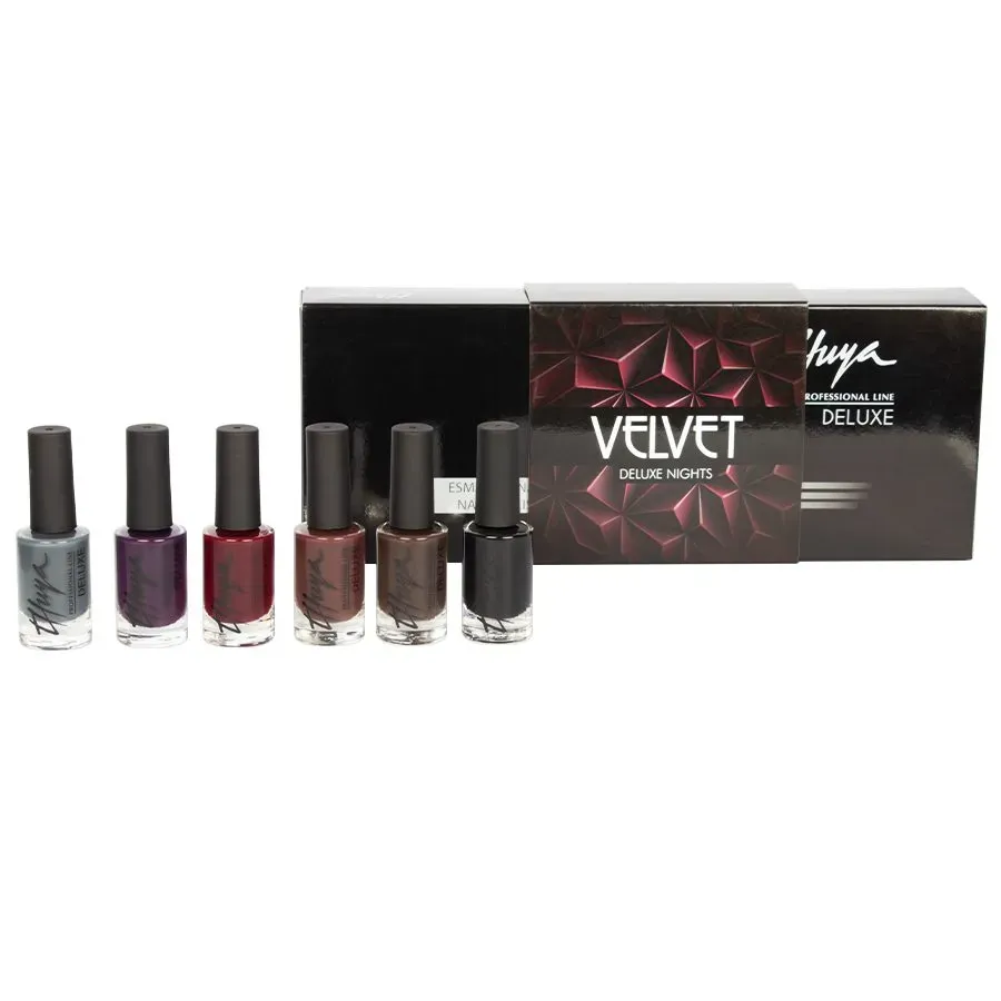Thuya Velvet Deluxe sada laků na nehty 6 ks večerní