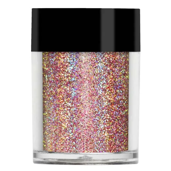 Lecenté Rosé Super Holographic třpytky na nehty růžové