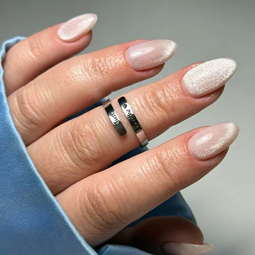Lecenté Cat Eye top coat Silver magnetický